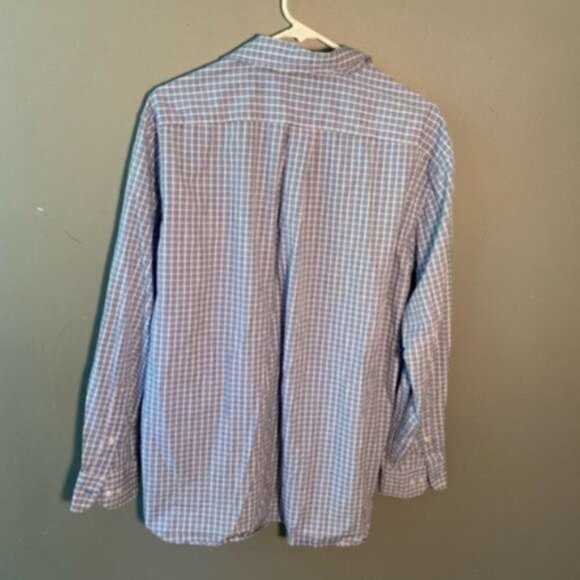U.S. Polo Assn. Button Down Plaid Shirt Blue - Picture 8 of 9